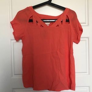 Buttons (Francesca’s) XS pink blouse